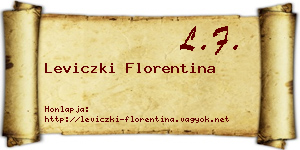 Leviczki Florentina névjegykártya